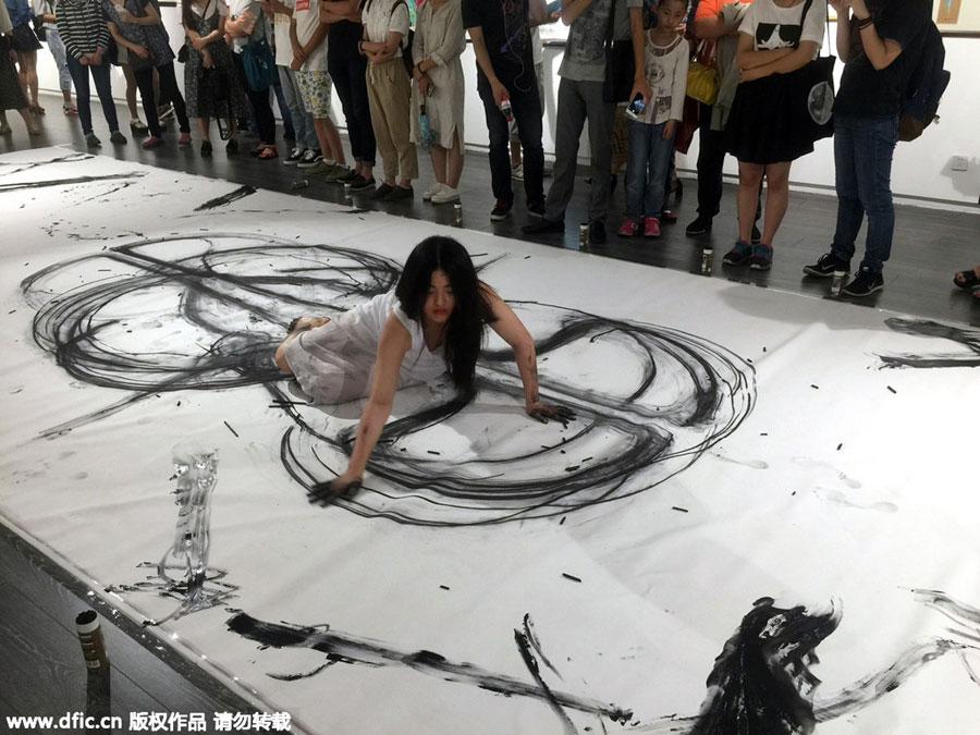 Painting with her body