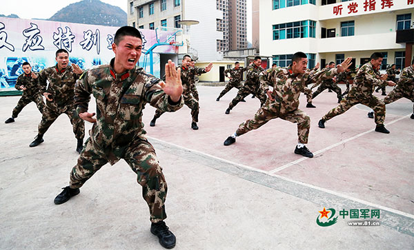 Armed police receive winter training in SW China