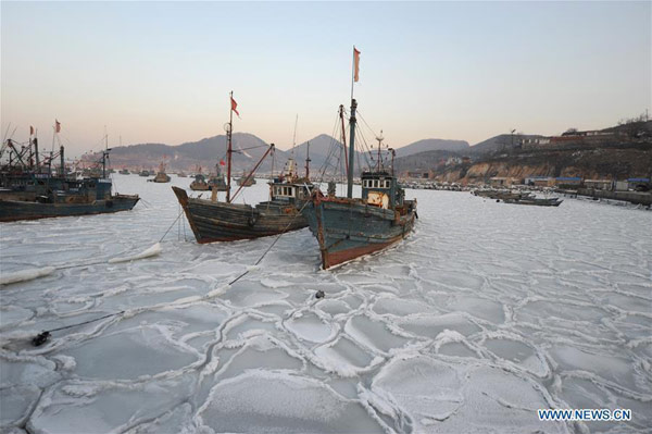 China issues first sea ice yellow alert of the winter