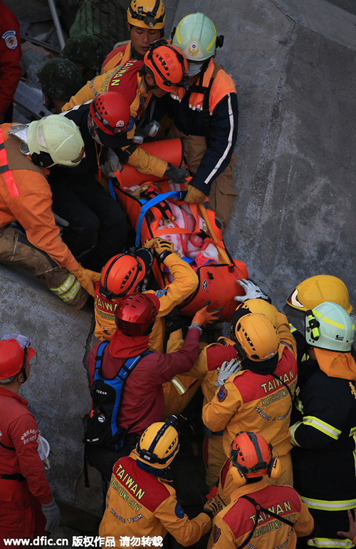 Girl, 8, pulled out alive 60 hrs after Taiwan quake
