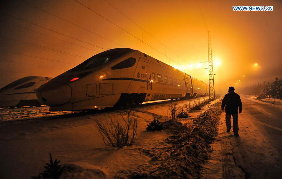 China has world's largest high-speed rail network
