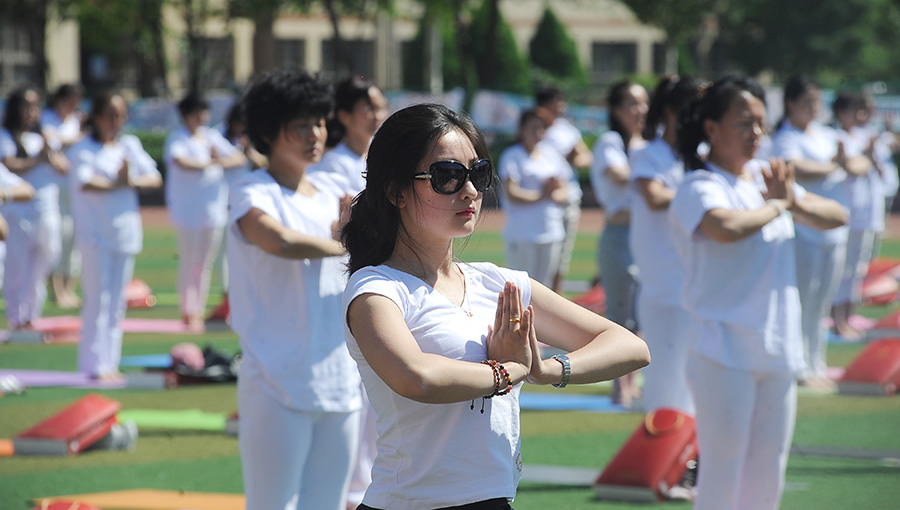 Mass yoga events ahead of International Yoga Day