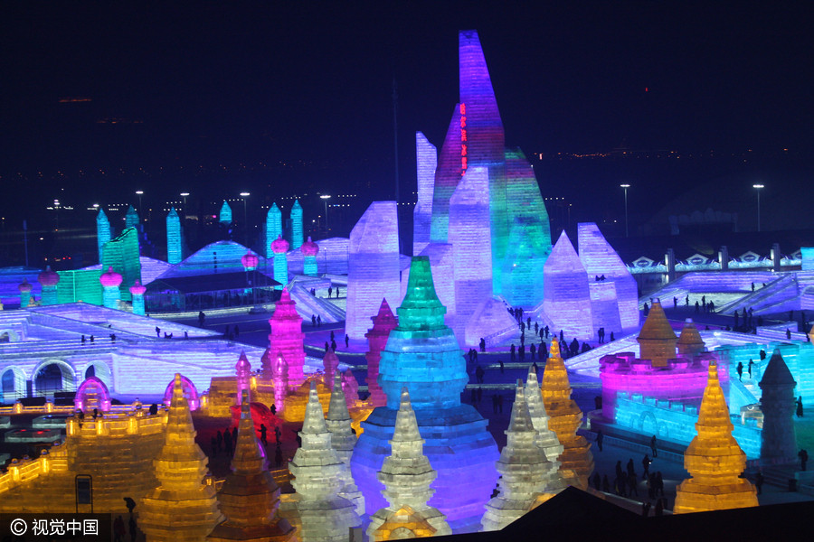 Harbin's snow and ice festival starts trial run