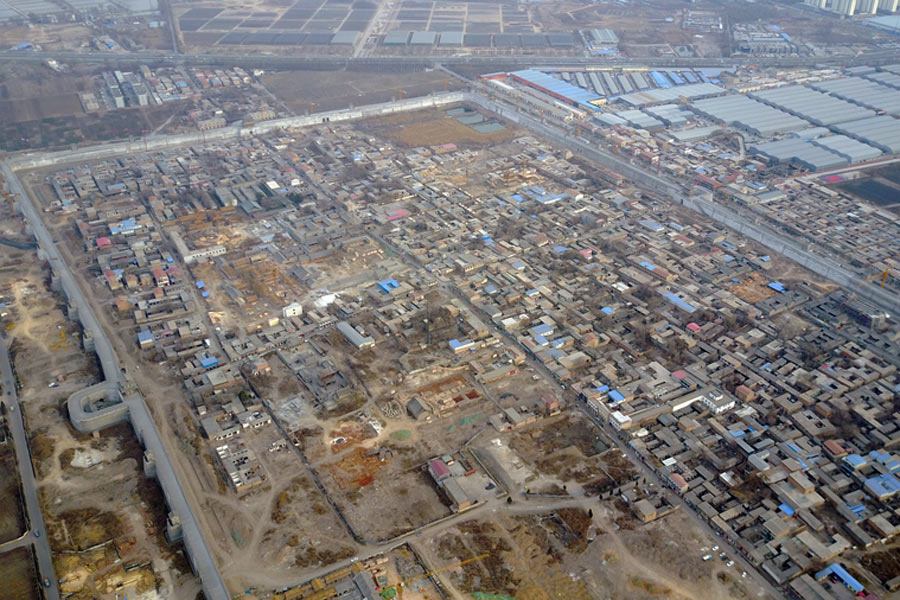 North China city rebuilds historic county