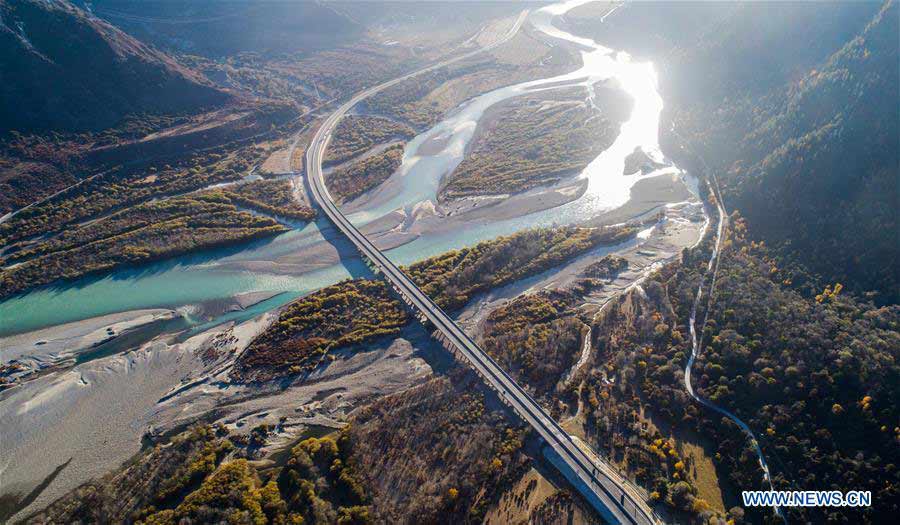 Highways improve transportation in SW China's Tibet