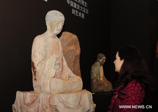 Sculptures from Dazu Rock Carvings displayed in Britain