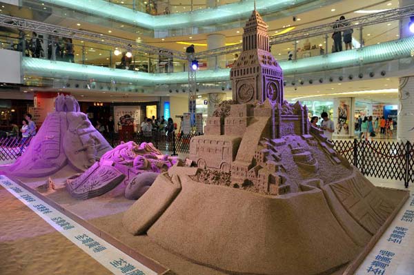 HK Sand sculpture exhibition held to greet London Olympics