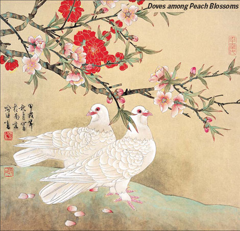 Spring lasts forever in traditional paintings