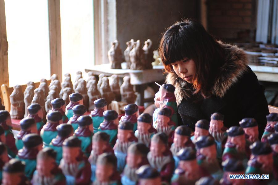 Sanchizhai clay sculptures in N China