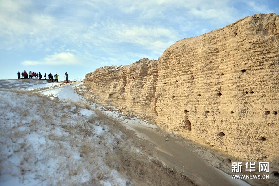 Ruins of Suoyang city in winter