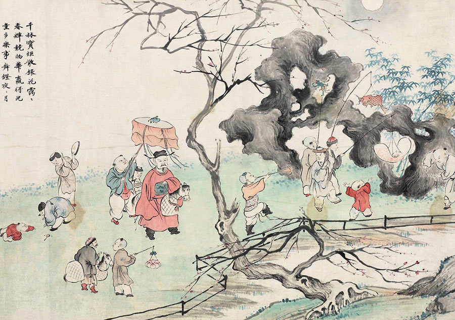 Lantern Festival in the Chinese paintings