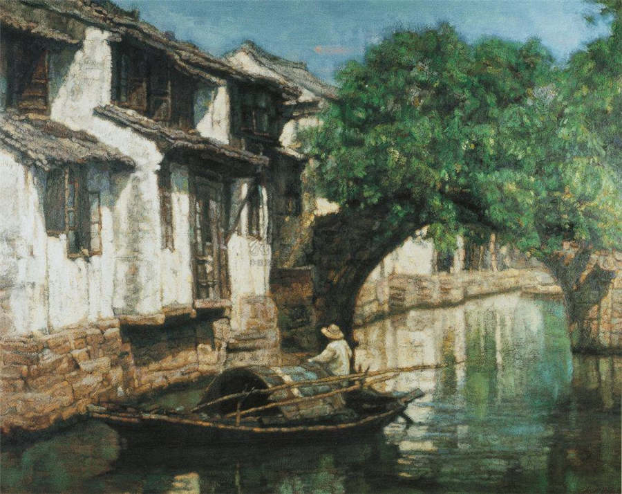 Zhouzhuang water town viewed through artistic eyes