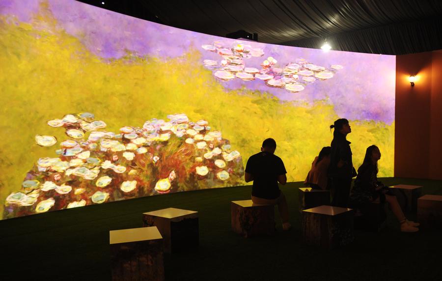 Claude Monet's creations displayed through multimedia in Chengdu