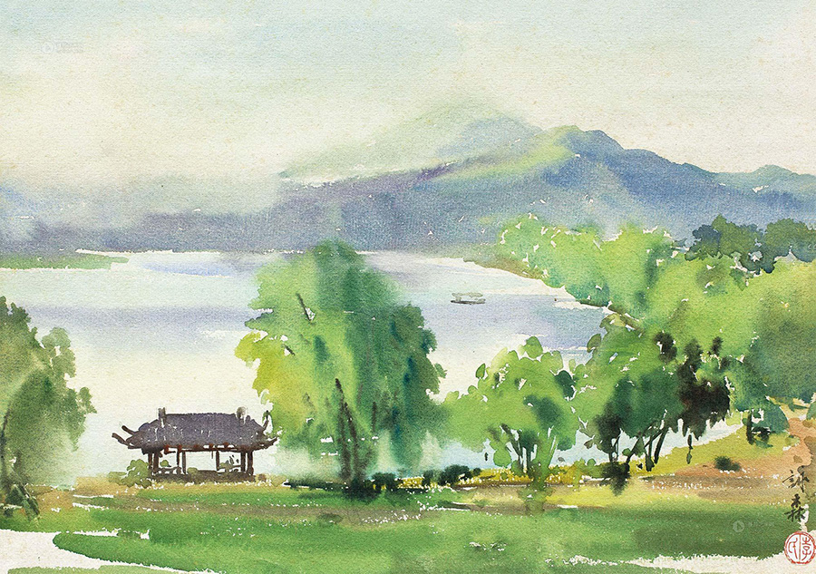 Chinese painters capture beauty of Hangzhou