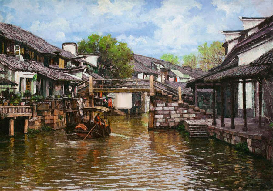 Watertown Wuzhen under painters' brush