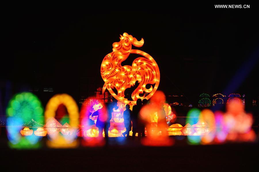 Decorations, lanterns illuminated to greet Spring Festival in China