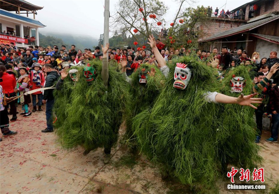 Miao people celebrate Manggao festival in S China