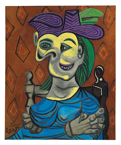 Painting of Picasso muse heads for auction