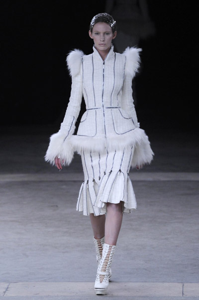 Alexander McQueen fashion collection show during Paris Fashion Week