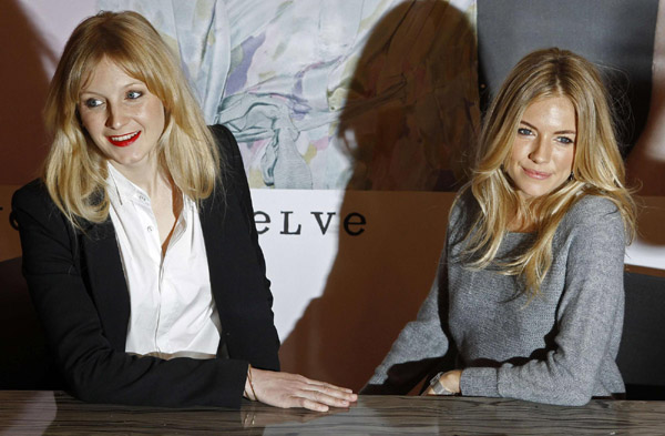 Sienna Miller and her sister Savannah at the launch of their new collection