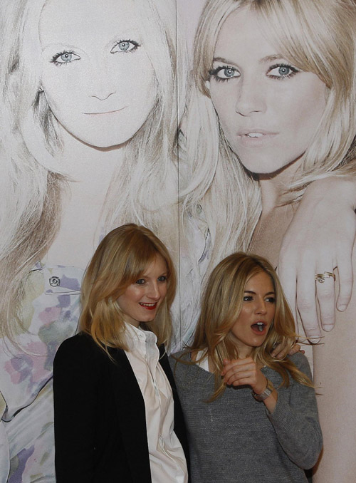 Sienna Miller and her sister Savannah at the launch of their new collection