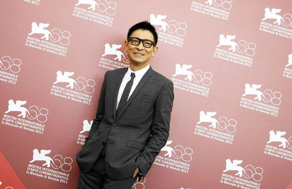 Andy Lau arrives for 'Tao Jie' red carpet in Venice