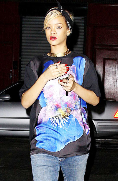 Rihanna's midnight visit to Kutcher