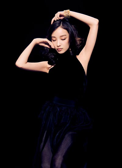 Chinese actress Ni Ni poses for fashion shoots