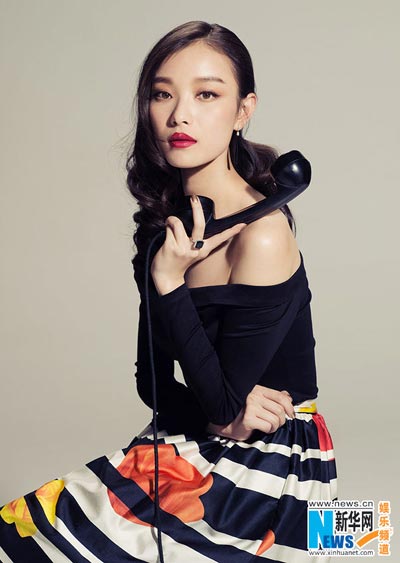 Chinese actress Ni Ni poses for fashion shoots