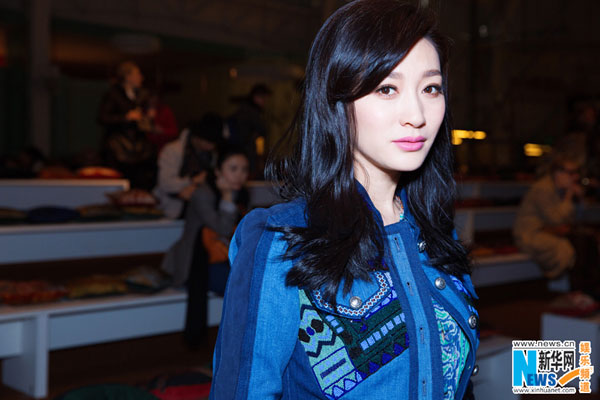 Actress Li Xiaoran attends Milan Fashion Week