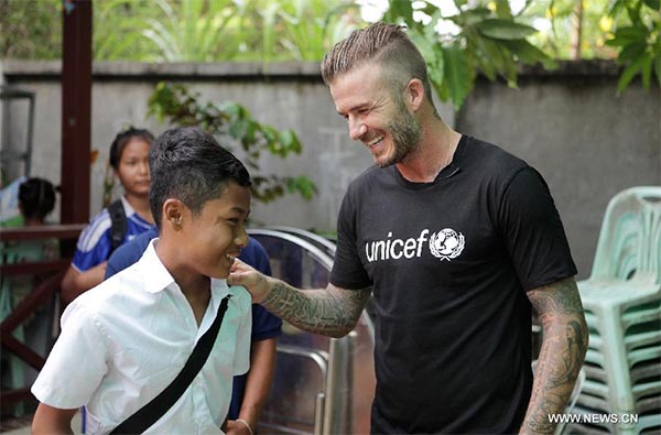UNICEF Goodwill Ambassador David Beckham visits Cambodia