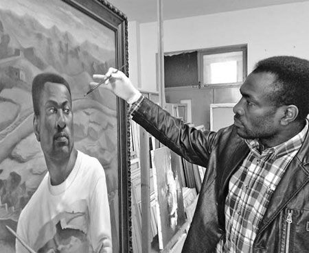 Congolese artist sees big picture