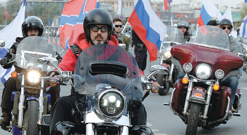 Night Wolves ride for Russia|World|chinadaily.com.cn