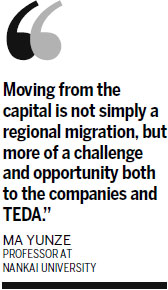 TEDA tempts companies away from the capital