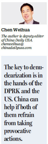 US, DPRK are key to denuclearization of Korean Peninsula