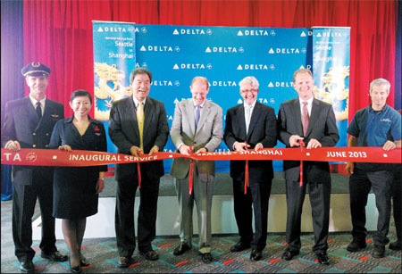 Delta offers non-stop service between Seattle and Shanghai