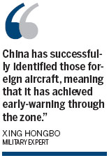 Air zone 'not aimed at civilian flights'