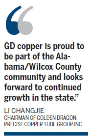 Alabama gets jobs in copper