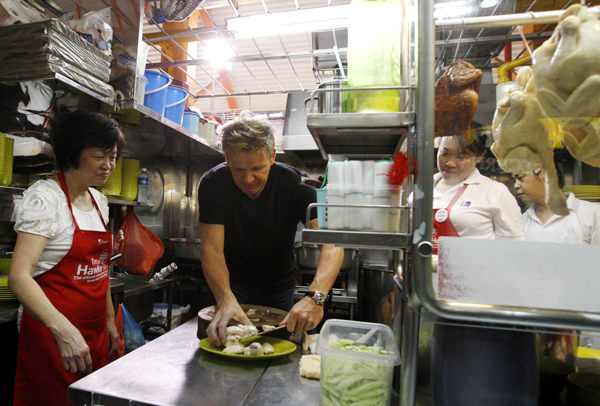 British celebrity chef Gordon Ramsay in Singapore