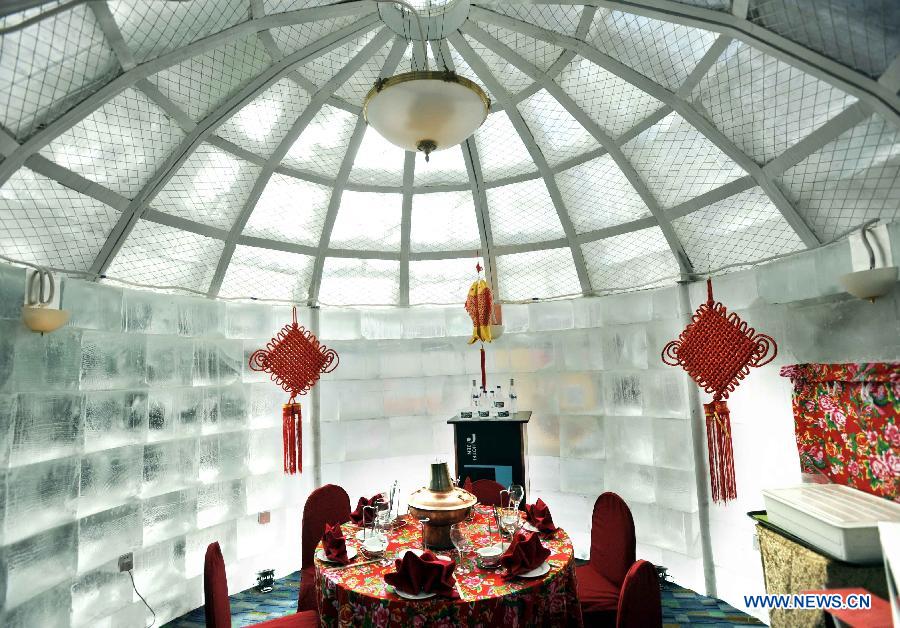 Ice house restaurant opens to public in Shenyang