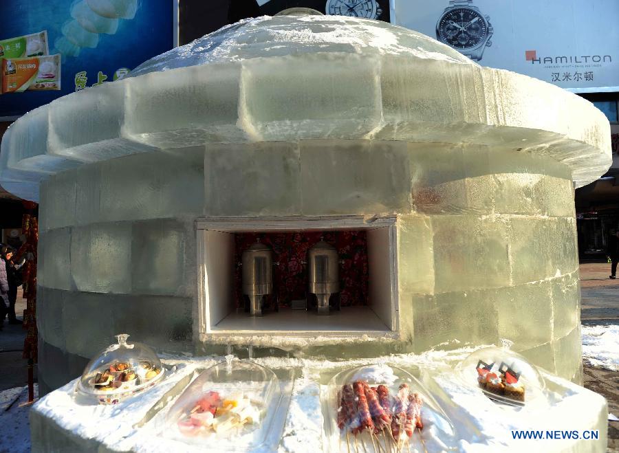 Ice house restaurant opens to public in Shenyang