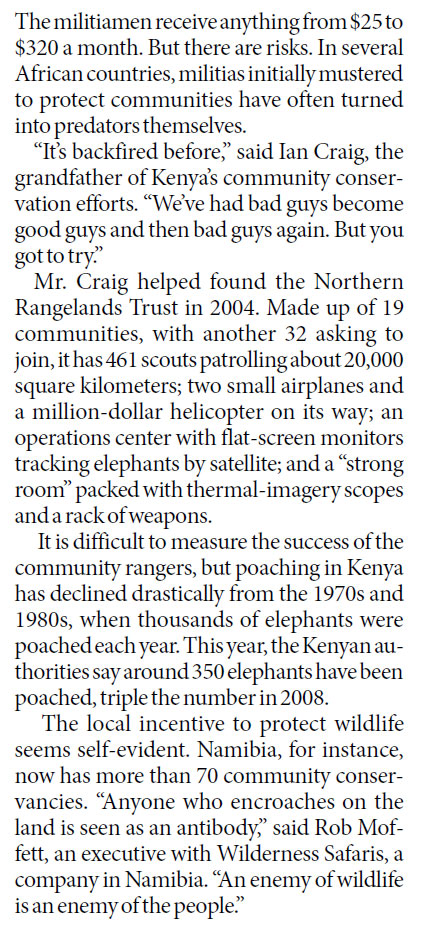 Ivory poachers turn saviors