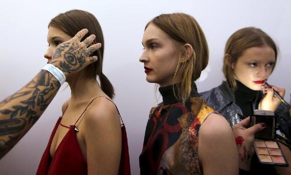 Models present creations at Sao Paulo Fashion Week