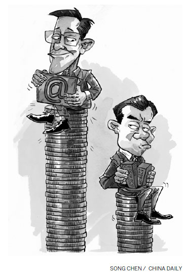 bricks give way to clicks in wealth race