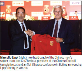 Former Italy coach wants to get China's national soccer team to believe