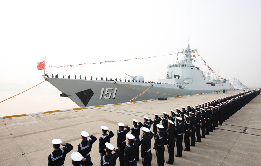 Missile destroyer Z<EM>hengzhou </EM>joins navy fleet