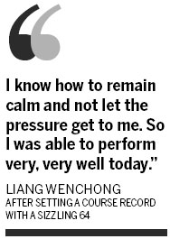 China's Liang sets record at PGA