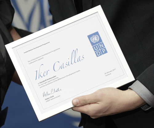 Casillas named Ambassador for UN anti-poverty goals