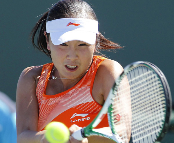 Peng Shuai to meet Li Na at WTA Indian Wells game