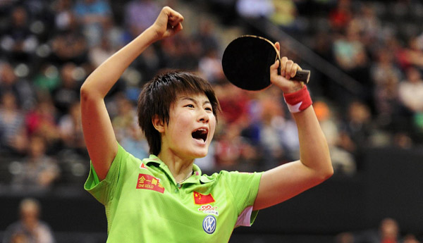 Ding Ning grabs table tennis worlds' title